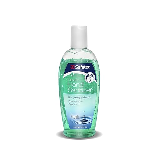 Safetec Hand Sanitizer Fresh Scent 8 oz. squeeze bottle (24 bottles/case)