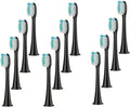 Electric Toothbrush Heads(Black 12pc)