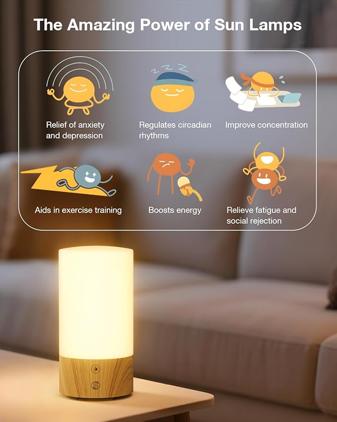 10000 Lux Light Therapy Lamp UV-Free Sun Lamp with Remote Control 3 Color Temperatures 4 Brightness &amp Timer Natural Daylight Sunlight for Home Office