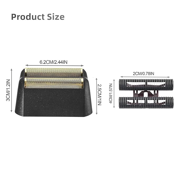 For wahl Shaver Foil ReplacementProfessional 5 Star Series Finale Shaver Super Close Replacement Foil #7043-100#7043-100 Compatible with wahl Shaver Foil Replacement Heads (4PCS/Black)