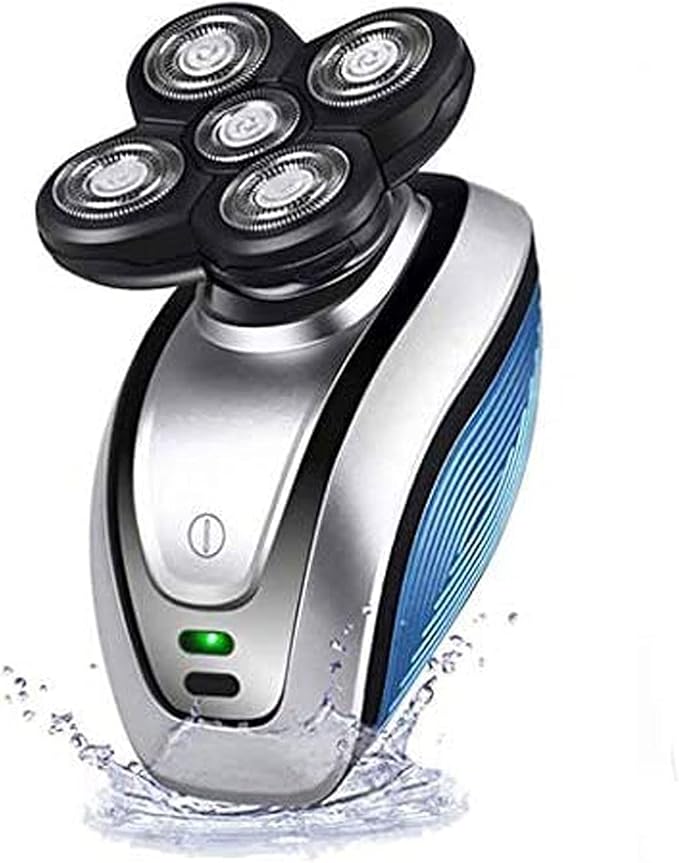 Electric Shaver for Men 5 in 1 Head Shavers for Bald Men Electric Rotary Razor Beard Trimmer Grooming Kit Waterproof Faster-Charging USB Rechargeable