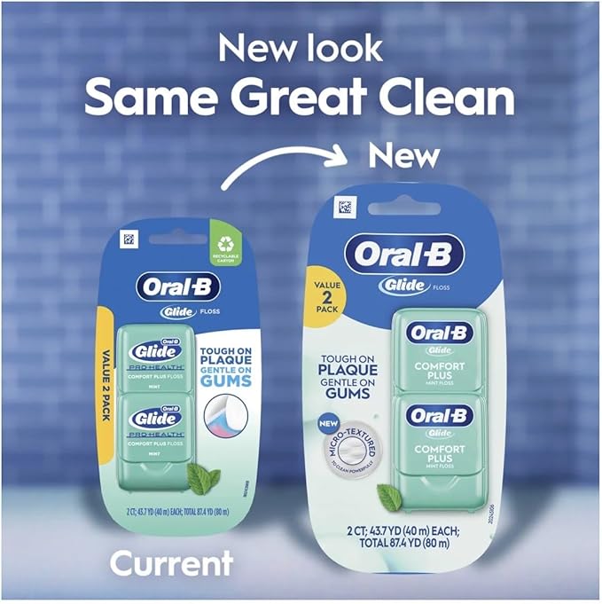 Oral-B Glide Comfort Plus Dental Floss Extra Soft Mint Flavor