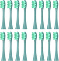 16pcs Replacement Brush HeadsCompatible for X/Pro/ Z1/ SE F1 One PW01/03/05/07/09 P5 Toothbrush(16 Green)