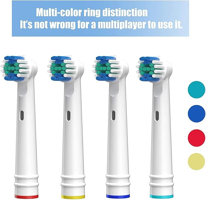 Brush Heads Refill Compatible for O bElectric Toothbrush Heads Replacement for Oral Nozzles D12 Cross(4pcs-EB17)