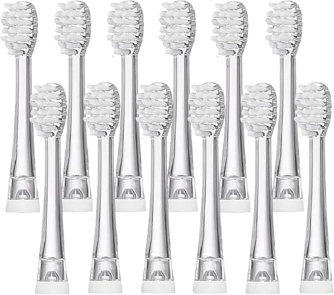 4/8/12/16 Pcs SG-831 Ultral Soft Bristle Replaceable Brush Heads Compatible for SG977/EK6/EK7/SG513 Electric Toothbrush Head(12 Pcs)