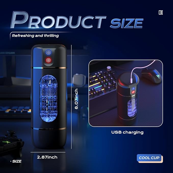 Male Masterburbatar Hands Free with 10 Vibration Sucking Massagers Modes Automatic Male Mastusbafor Tight Sleeve Hoodies Pussy Pocket Silicone Electric Massager Machine PW101446 (Black)
