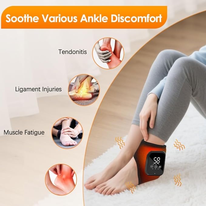 Rechargeable Foot and Ankle Warmer Massagers 3 Therapy 3 Heat Level Ergonomic Design
