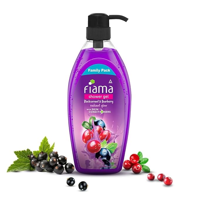 Fi/ama Body Wash Shower Gel Blackcurrant &amp Bearberry 895 ml Family Pack Body Wash for Women &amp Men with Skin Conditioners for Radiant Glow Suitable for All Skin Types