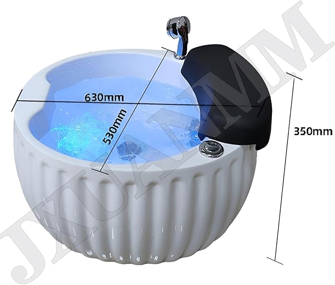 Acrylic Footbath Foot Soak Tub Acrylic Pedicure Sink with Heat and Massage Pedicure Bowl Salon Massage Equipment Home Foot Bath Special for Hotel Foot Bath Club for Foot Soaking F