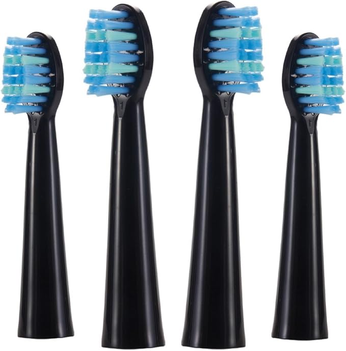 for AUX A11 Electric Toothbrush Replacement Heads Compatible for UPHYLIAN/KONKA/PHYLIAN Soft Brush Bristles Nozzles(8PCS Black)