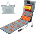 Full Body Massage Mat with Heat 10 Motors Vibration Massage Chair Pad with 3 Timer Settings Multifunctional Full Body Relaxation Seat Back Massager for Indoor Bed Sofa Chair