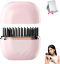 Portable Mini Hair Straightener Lightweight for Travel Touch-Ups Fast Heating Hair Straightener 3 Temp Settings (Pink)