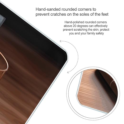 Brown Liquor in Cup Scale for Body Weight Safe Rounded Corners Tempered Glass Digital Bathroom Scale LED Display 400lb Capacity Weight Scales with High Precision Sensors