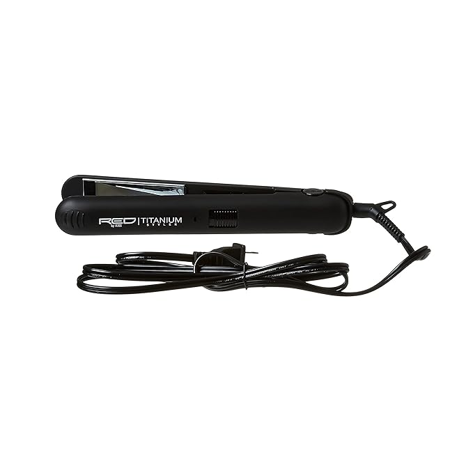 RED by KISS Titanium Styler Flat Iron (Titanium 1 1/4)