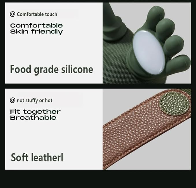 ZoserX - Bionic Heated Massager Portable Shiatsu Neck and Back Massager Electric Deep Tissue 4D Kneading Massage Simulated Human Hand Design for Pain Relief and Muscle Relax (Green)
