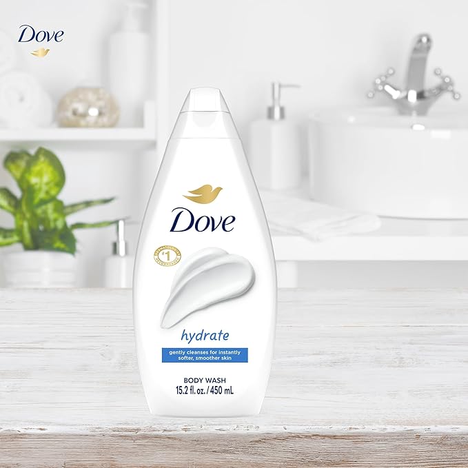 Dove Body Wash Hydrate 6-Pack – Moisturizing Cleanser for Smooth Soft Skin 15.22 Oz Ea