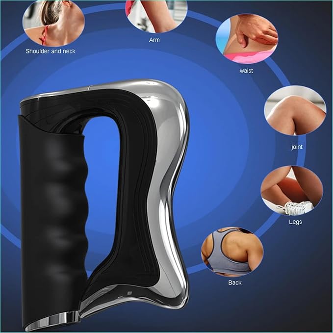 Fascia Knife Muscle Relaxation Electric Fascia Knife Fascia Massager Electric Scraping Tool Medical Scraper Applicable to The Whole BodyBlack