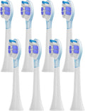 8Pcs Replacement Brush Heads Compatible for Philips HX6064 HX6930 HX6730 Sonic Electric Toothbrush Vacuum 4100 6500 6100 5300 C3(PS Purple)