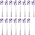 15pcs Brush Head Compatible with LaiFen LFTB01-P-A-S Sonic Electric Toothbrush Vacuum Packaging(Transparent-Purple)