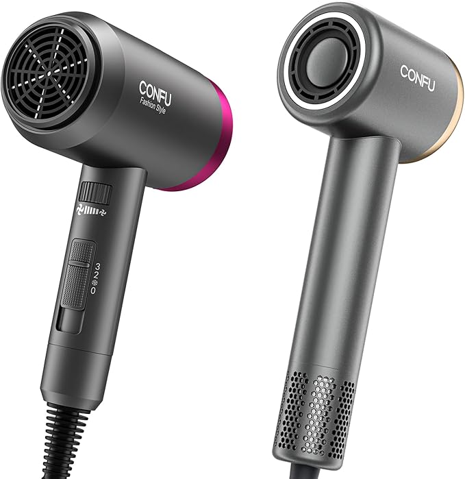 CONFU Hair Dryer &amp High Speed Blow Dryer CONFU Ionic Blow Dryer Portable Lightweight Fast Drying Negative Ion Hairdryer Blowdryer