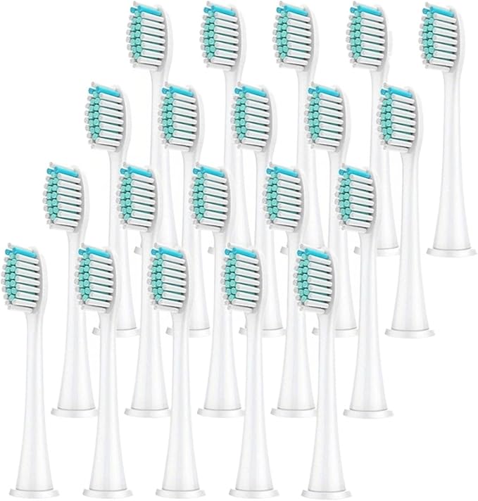 20PCS Replacement Toothbrush Head Compatible for Refills(White)