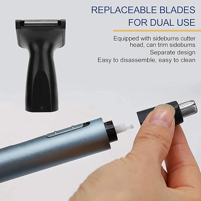 Nose and Ear Hair Trimmer – Painless Precision Tool with Rechargeable Battery Wet/Dry Easy to Clean