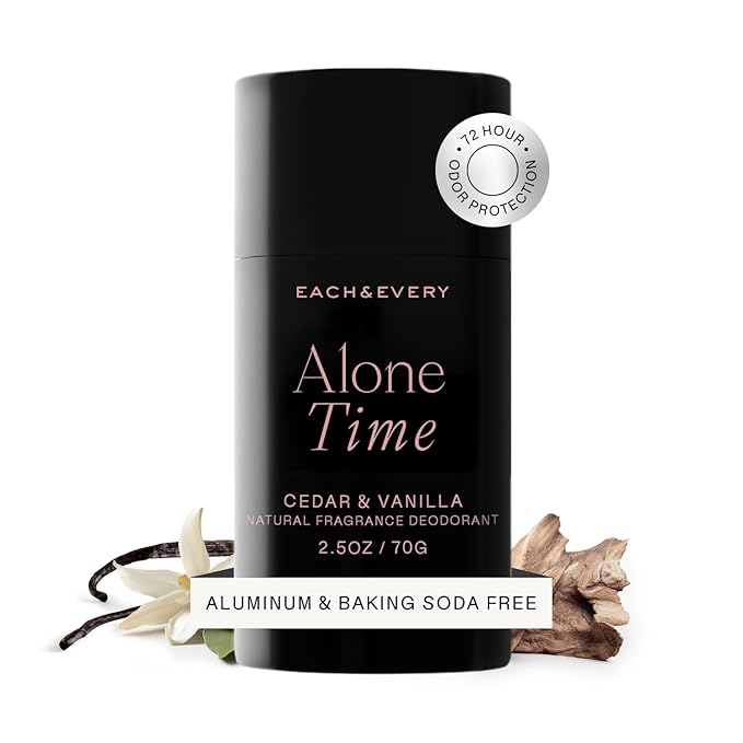 Each &amp Every Aluminum Free Deodorant for Women &amp Men – Natural Fragrance All Day Odor Protection Non-Toxic Deodorant for Sensitive Skin EWG Verified Baking Soda Free - Cedar &amp Vanilla S
