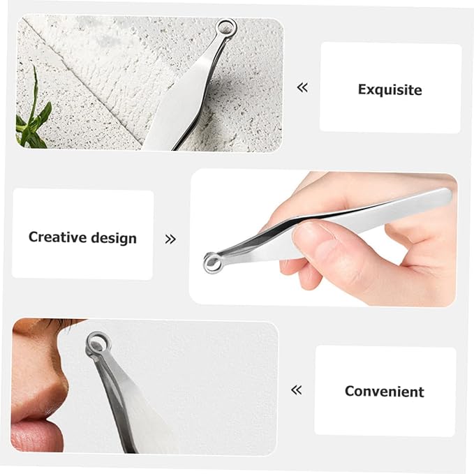Gatuida 10pcs Nose Hair Trimmer Tweezers Manual Grooming Tools for Men and Women to Use Includes Type Clips for Precision Trimming