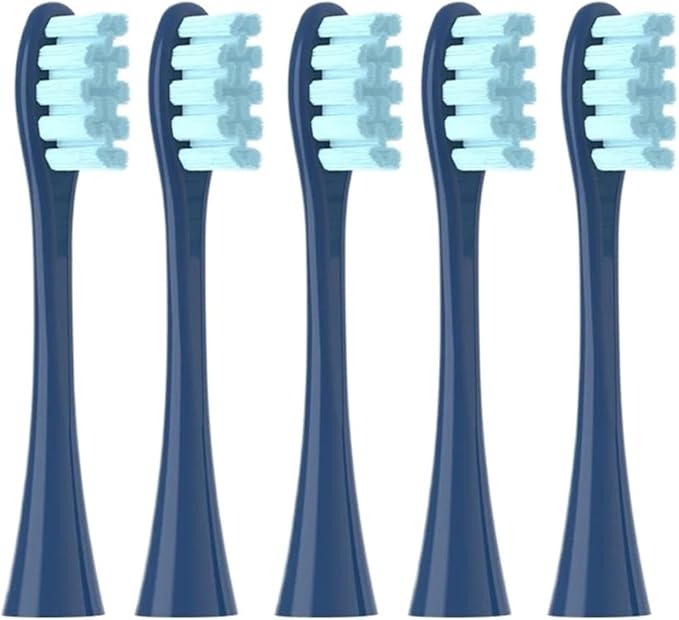 Replacement Brush Heads Compatible for Oclean Flow/X/X PRO/F1/ One/Air 2 Sonic Electric Toothbrush Blue Green Soft Bristle Nozzles(5 Blue)