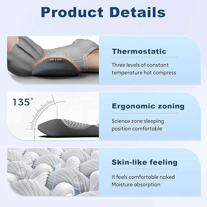 Back Massager New 3-in-1 Back Massagerwith Electric Traction Lifting &amp Heat Compress All-Round Support Relieve Neck/Shoulder Discomfort