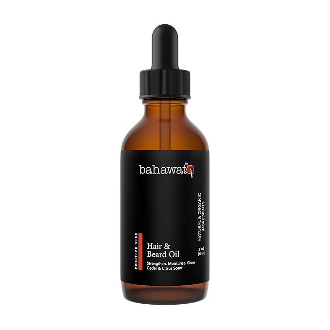BAHAWAT Beard Oil -Premium Beard Oil Conditioner &amp Softener - Cedarwood &amp Citrus scent- Eliminates Beard Itch Promote a Healthy Full Beard Natural Ingredients 2 ounce.