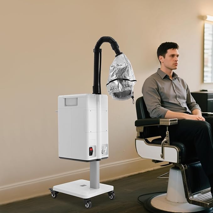 Professional Nano Hair Steamer 110V 500W Vertical Nano Hair Steamer Machine with 34 Oz Water Tank &amp Steamed Hats 6 Modes Beauty Salon Hair Steamers for Hairdressing Care Hair Repair
