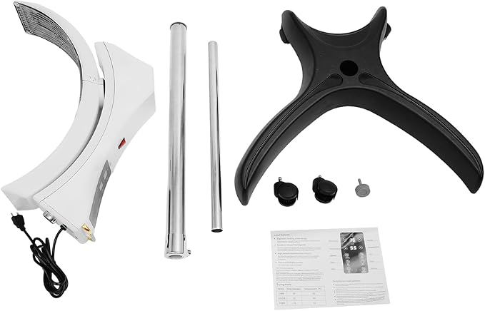 Professional Standing Hair Dryer 850W Vertical Hair Color Processor Floorstanding Head 360° Rotation Multifunctional Hair Dryer for Homes Beauty Hair Salons with 4 Wheels (White)