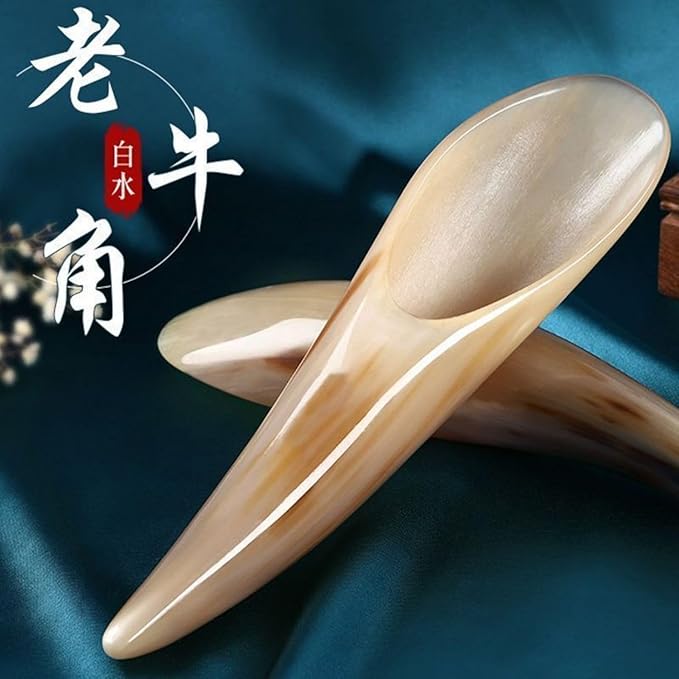 纯天然牛角刮痧筒全身通用牛角肩颈刮痧经络器刮痧板 Gua Sha Facial Tools for Face &amp Body刮痧神器全身 HomeOffice Body Electric Massagers