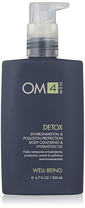 Organic Male OM4 Detox: Pollution &amp Environmental Protection Body Cleansing &amp Hydration Oil - Mens Bath and Bodycare that Purifies Conditions and Replenishes