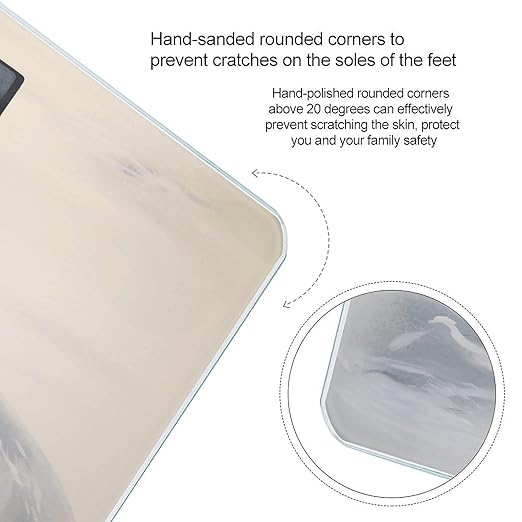 Harp Seal Painting Weight Scale Large Bathroom Scales Digital Weight with Bright LED Display Non Slip Automatic Weighing Scale Fashion Weighing Machine for Body