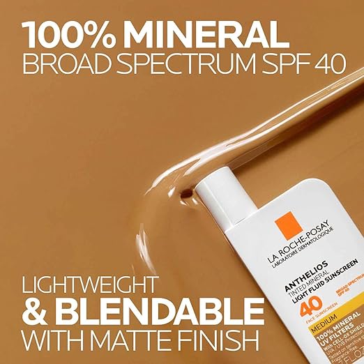 La Roche-Posay Anthelios Sunscreen SPF 40 Ultra-Light Fluid Broad Spectrum SPF 40 Face Sunscreen with Titanium Dioxide Mineral Lightweight &amp Fast-Absorbing Oil-Free Matte Finish