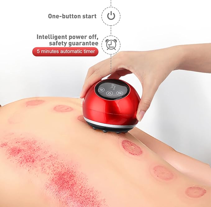 Electric Cupping Therapy Massager Therapy 3 in 1 Cupping Massager Set Back Massager5 Level Cupping and Scraping Massager Tool Electric Scraping Massager
