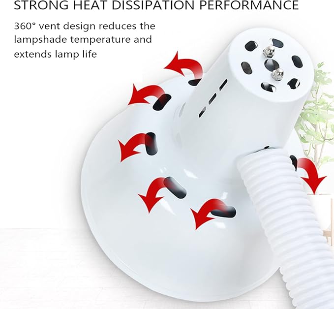 DYRABREST 110V Beauty Salon Heat LampSingle-Head Red-Light Roasting Lamp for Body Relieve Joint Pain and Muscle Aches (2)