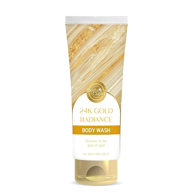 Body Cup.id 24K Gold Radiance Body Wash | No Parabens Sulphates or Silicones | Luxury Shower Gel | Infused with Fine Gold Mica for a Luminous Glow | 150ml