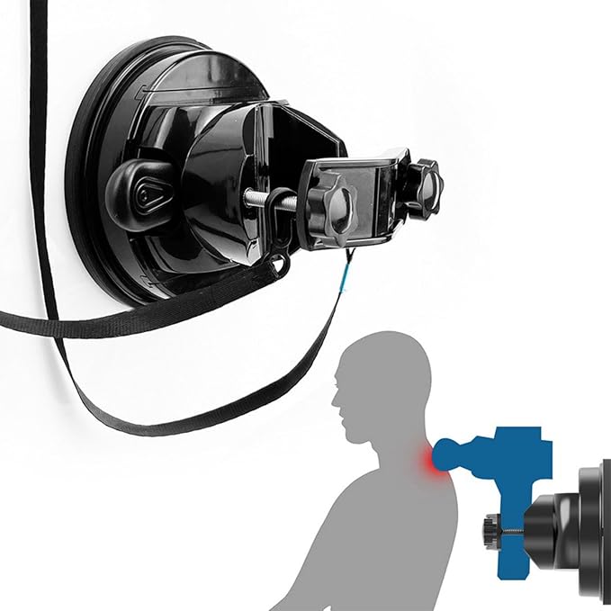 Horoper Hand Frees Massage Gun Mount Wall Mount Massage Gun Holder Strong Suction Vacuum Cups Hand Frees Self Massage Gun Holder for Self Massage