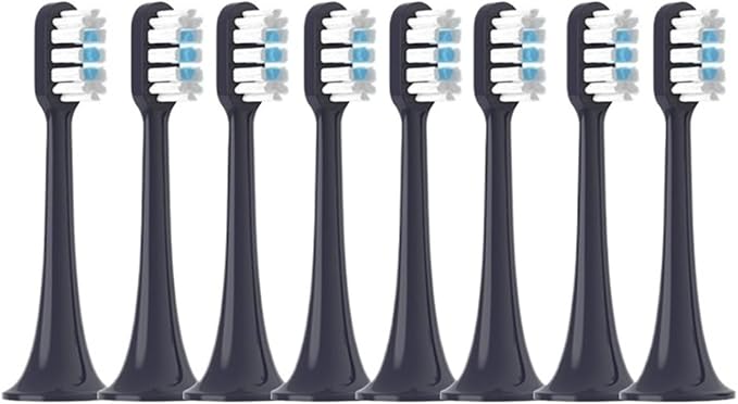 8PCS Replacement Brush HeadsCompatible for XIAOMI MIJIA T700Electric Toothbrush(8 PCS White)