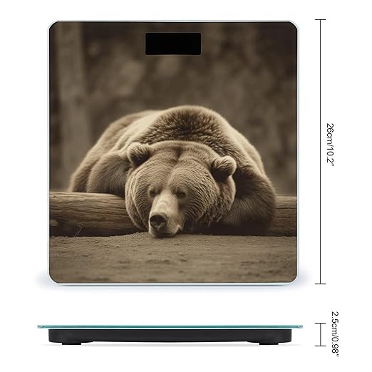 Bear Sleep Weight Scale for Body Weight Digital Bathroom Scale High Capacity Accurate Digital Weighing Scales and Easy-to-Read on Backlit LCD Display Scales