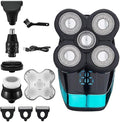 Head Shaver for Men 5 in 1 Electric Shaver Rechargeable Electric Razor for Men Beard Razor Wet-Dry Dual Use Waterproof LCD Display Shaving Machine