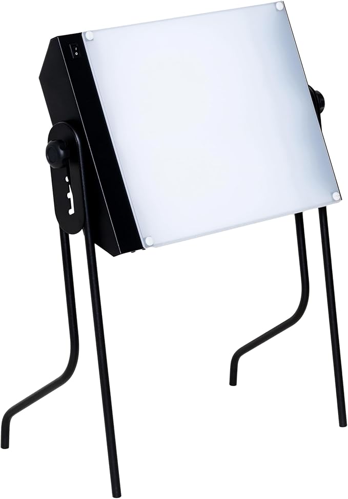 Northern Light Technologies Boxelite OS - 10000 Lux Light Therapy Lamp - Full Spectrum Adjustable Lightbox Therapy Light for Natural Mood and Energy Enhancement Sunlight Desk Lamp Black