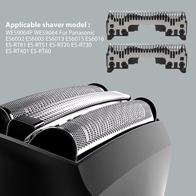 Upgraded 2X WES9064P WES9064 Shaver Razor Head Inner Blade Cutter Men's Beard Replacement for Panasonic ES6002 ES6003 ES6013 ES6015 ES6016 ES-RT81 ES-RT51 ES-RT20 ES-RT30 ES-RT401 ES-RT60