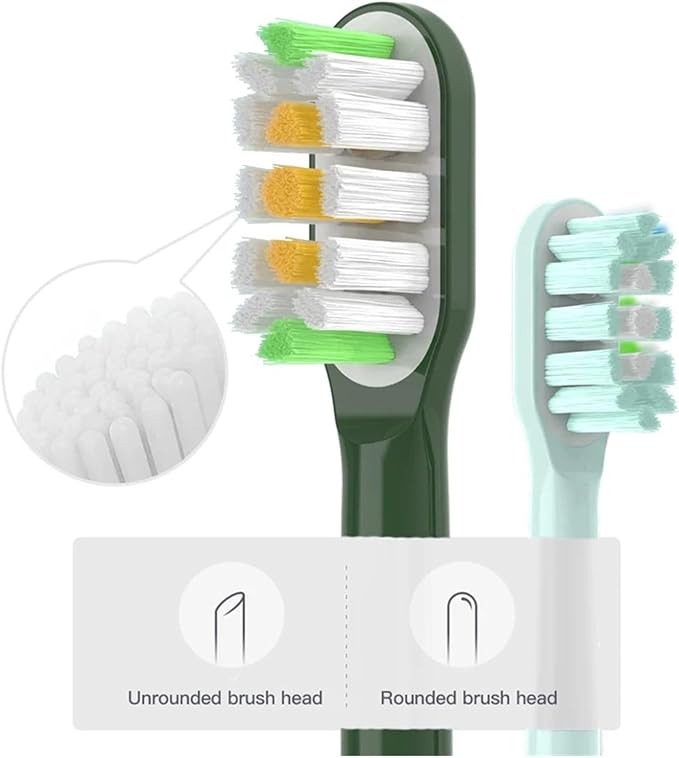 20/50/100PCS Copper Free Replaceable Brush Heads Compatible for X3/X3U/X5 Soft Bristle Mint/VanGo Green Sonic Nozzles No Metal(100VanGoGreen)