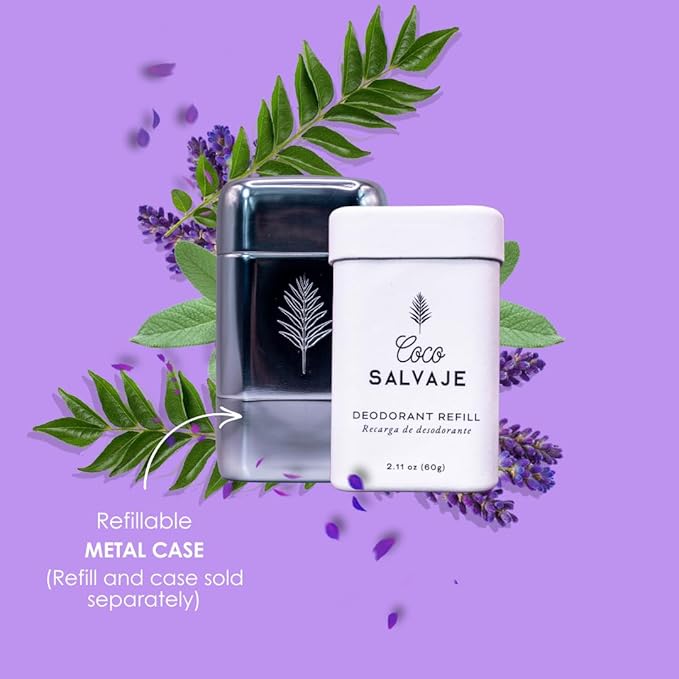 Natural Deodorant Stick for Women &amp Men | Aluminum Free Deodorant with Magnesium | Non toxic Vegan Hypoallergenic and Pregnancy Safe | 2.11oz (MIRAMAR (Floral))
