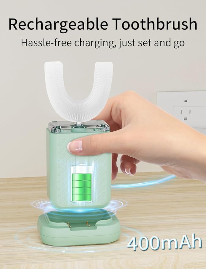 U-Shaped Electric Toothbrush for Adults Electric Toothbrush with IPX7 Waterproof