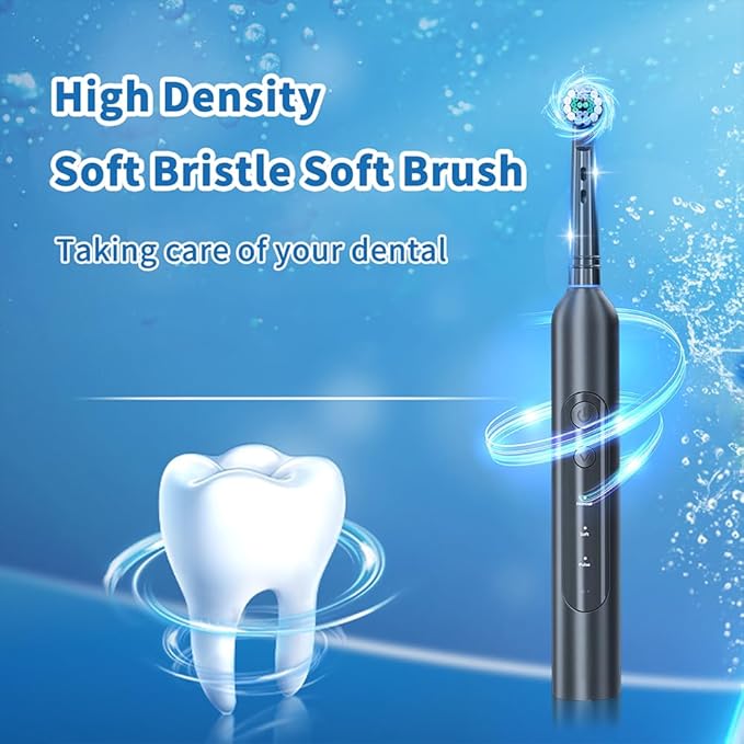 Deep Clean Rechargeable Electric Powered ToothbrushPressure Sensor to Protect Gums (Pink)